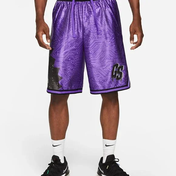 NIKE LEBRON X SPACE JAM GOON SQUAD DRI-FIT BASKETBALL SHORTS Purple DJ3875-560 - Picture 7 of 12